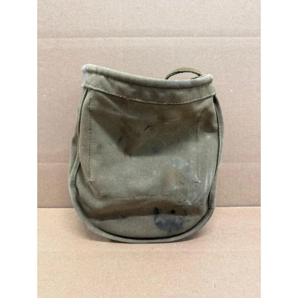 Vintage 80s Foster Co. Telephone Lineman Tool Canvas Bucket Bag Olive Green